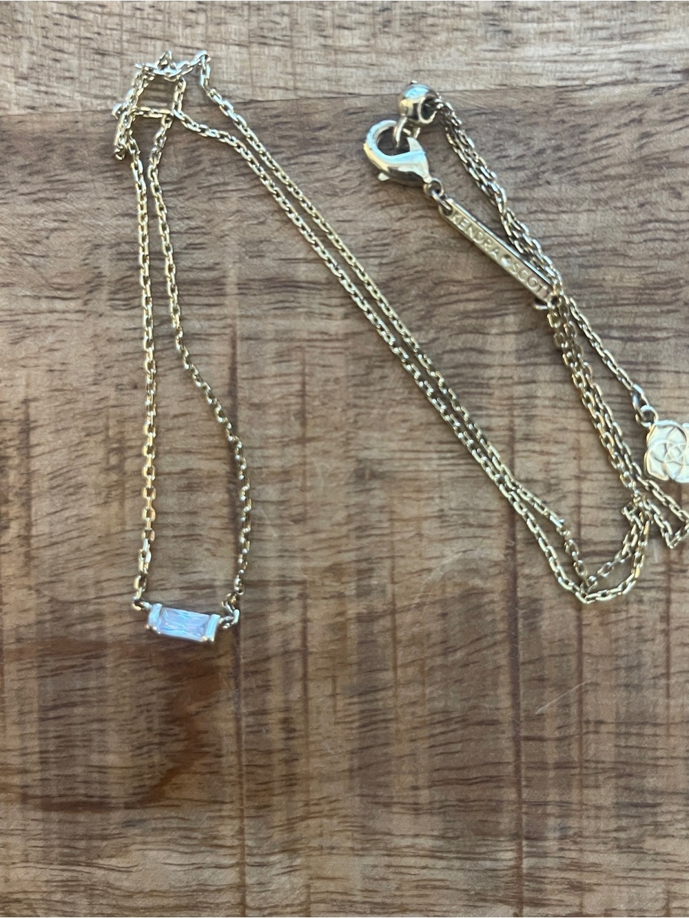 Kendra Scott delicate stone bar necklace